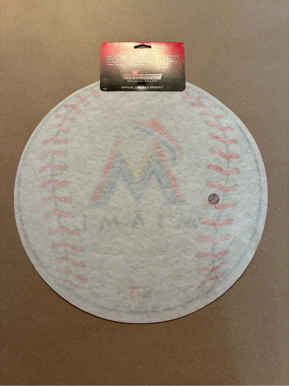 2012 Miami Marlins Baseball Pennant Wall Decor - White/Orange/Blue